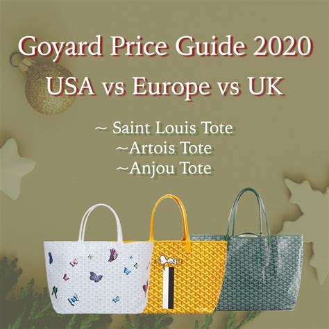 goyard saint louis prezzo 2021|goyard price guide 2021.